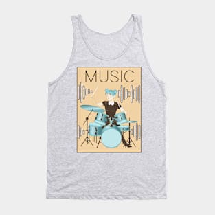 Drummer - Anime Style Tank Top